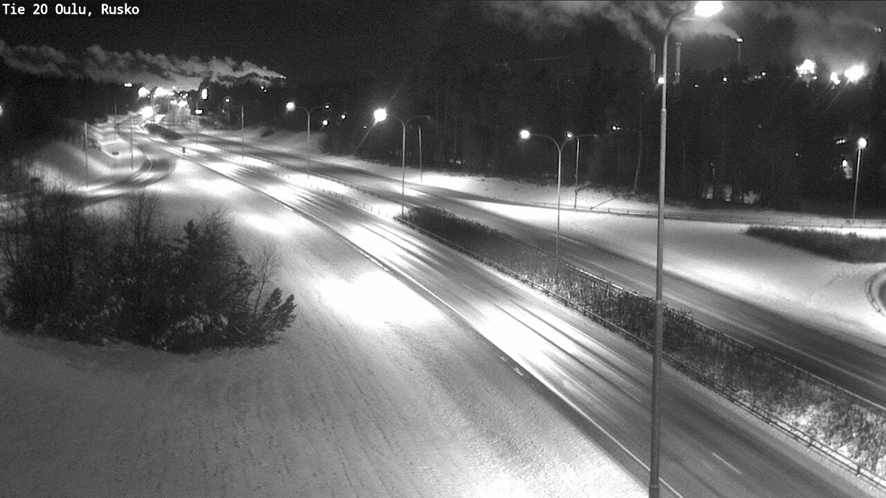 Weather Camera Image Väg 20 Uleåborg, Rusko, Oulu, Pohjois-Pohjanmaa