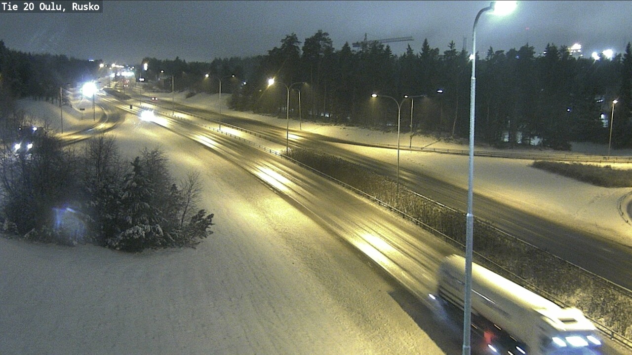 Weather Camera Image Väg 20 Uleåborg, Rusko, Oulu, Pohjois-Pohjanmaa