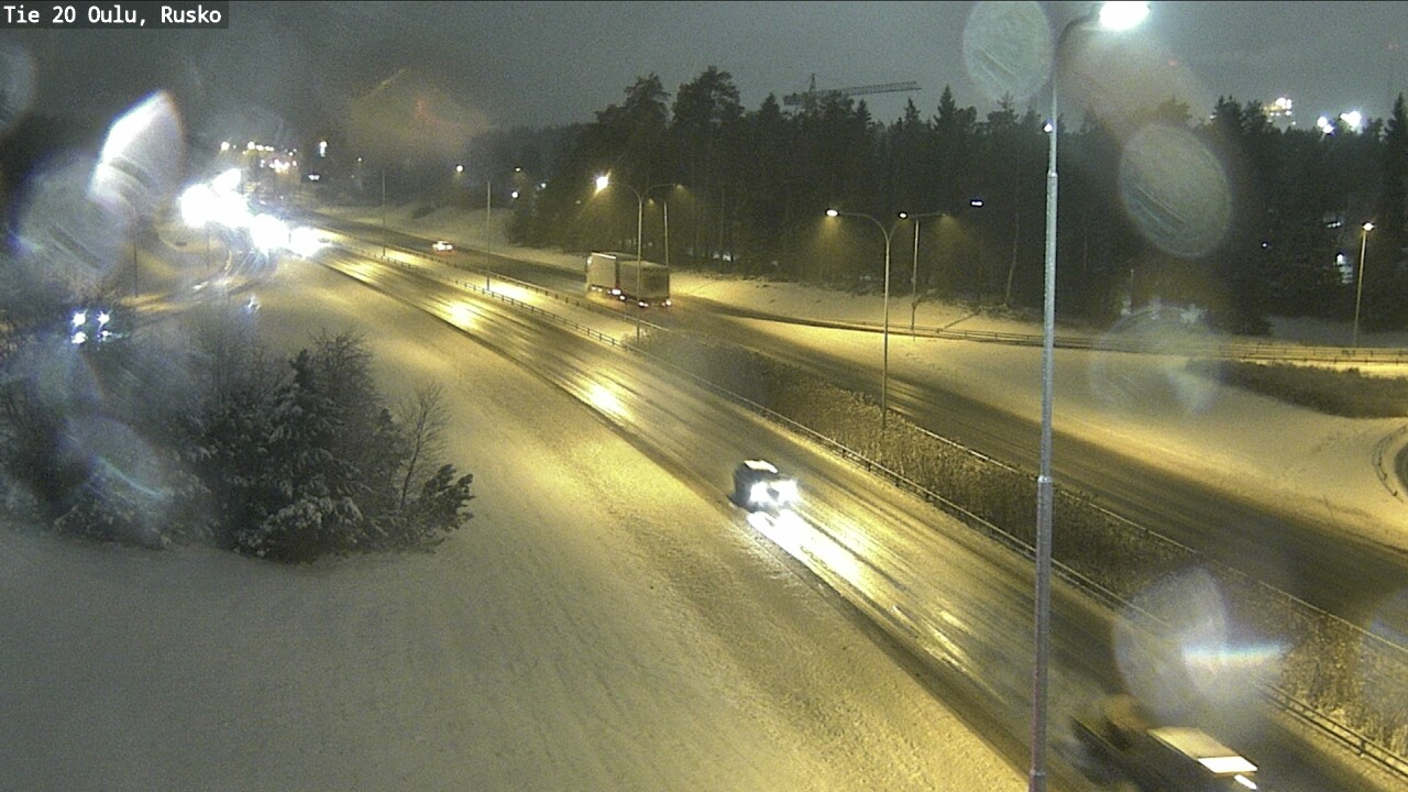 Weather Camera Image Väg 20 Uleåborg, Rusko, Oulu, Pohjois-Pohjanmaa