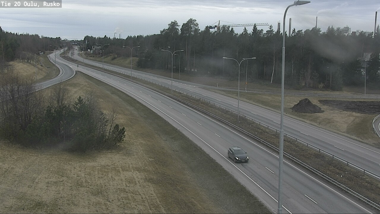 Weather Camera Image Väg 20 Uleåborg, Rusko, Oulu, Pohjois-Pohjanmaa
