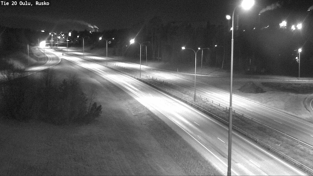 Weather Camera Image Väg 20 Uleåborg, Rusko, Oulu, Pohjois-Pohjanmaa