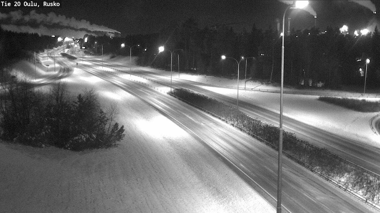 Weather Camera Image Väg 20 Uleåborg, Rusko, Oulu, Pohjois-Pohjanmaa