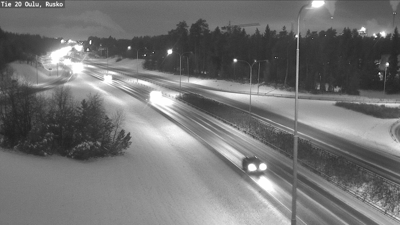 Weather Camera Image Väg 20 Uleåborg, Rusko, Oulu, Pohjois-Pohjanmaa