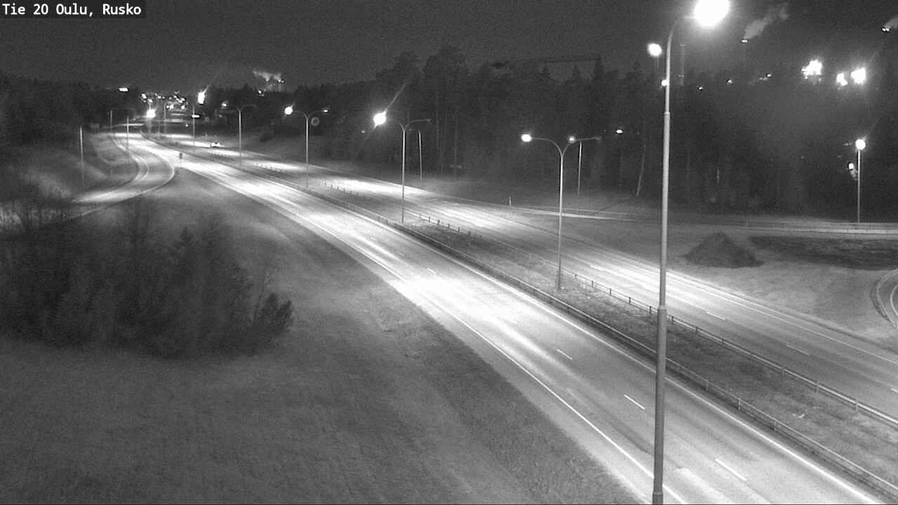 Weather Camera Image Väg 20 Uleåborg, Rusko, Oulu, Pohjois-Pohjanmaa