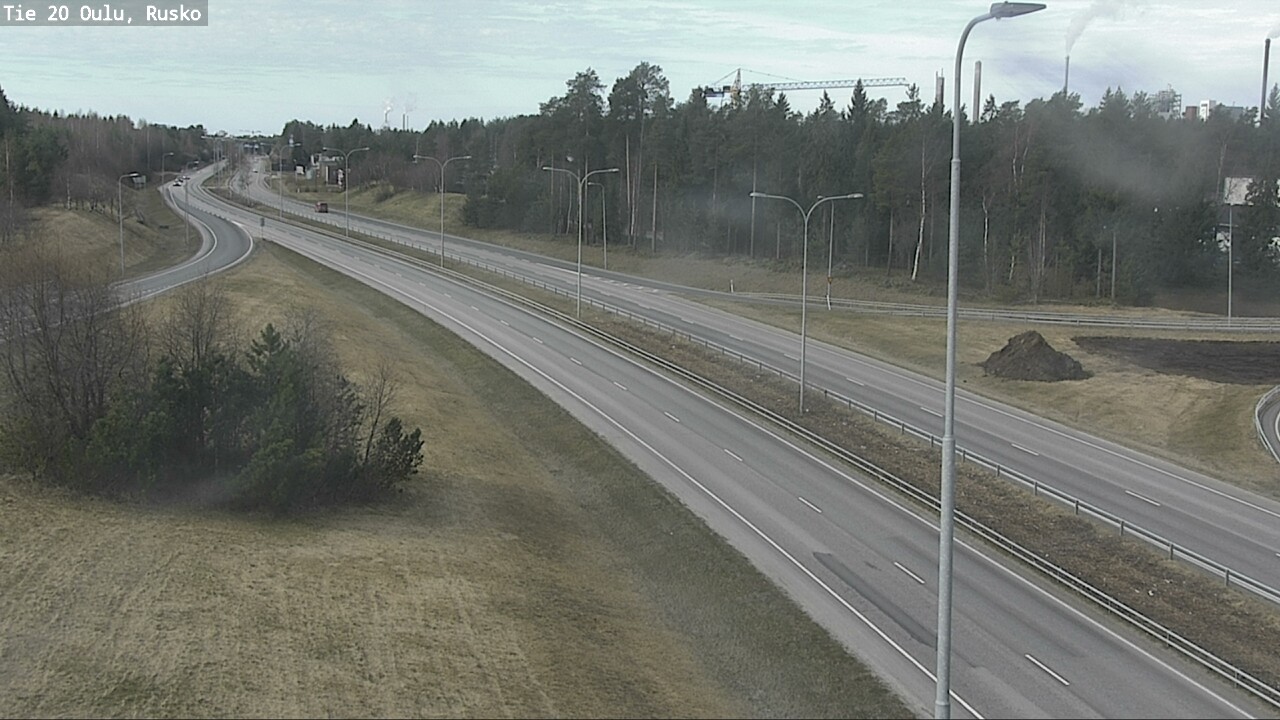 Weather Camera Image Väg 20 Uleåborg, Rusko, Oulu, Pohjois-Pohjanmaa