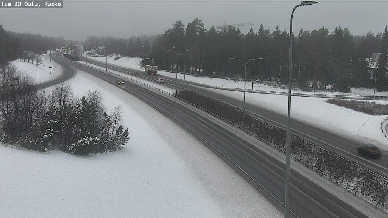 Weather Camera Image Väg 20 Uleåborg, Rusko, Oulu, Pohjois-Pohjanmaa