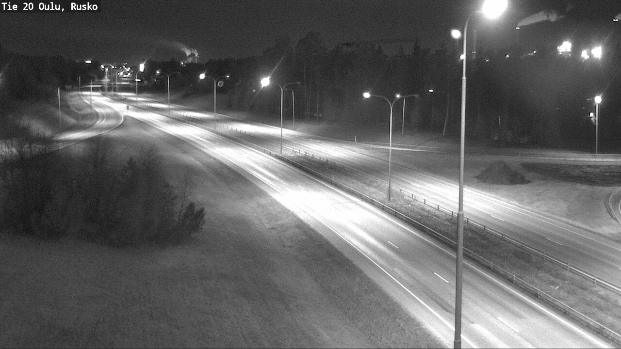 Weather Camera Image Väg 20 Uleåborg, Rusko, Oulu, Pohjois-Pohjanmaa