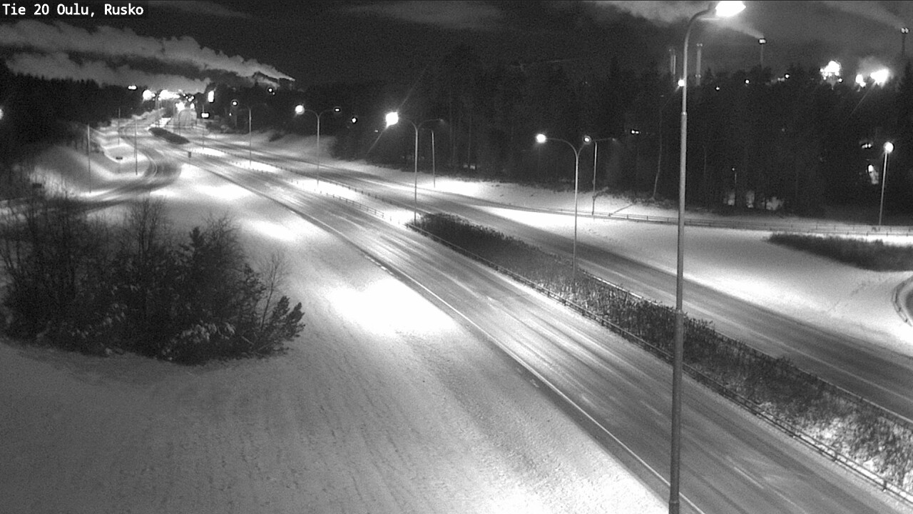 Weather Camera Image Väg 20 Uleåborg, Rusko, Oulu, Pohjois-Pohjanmaa