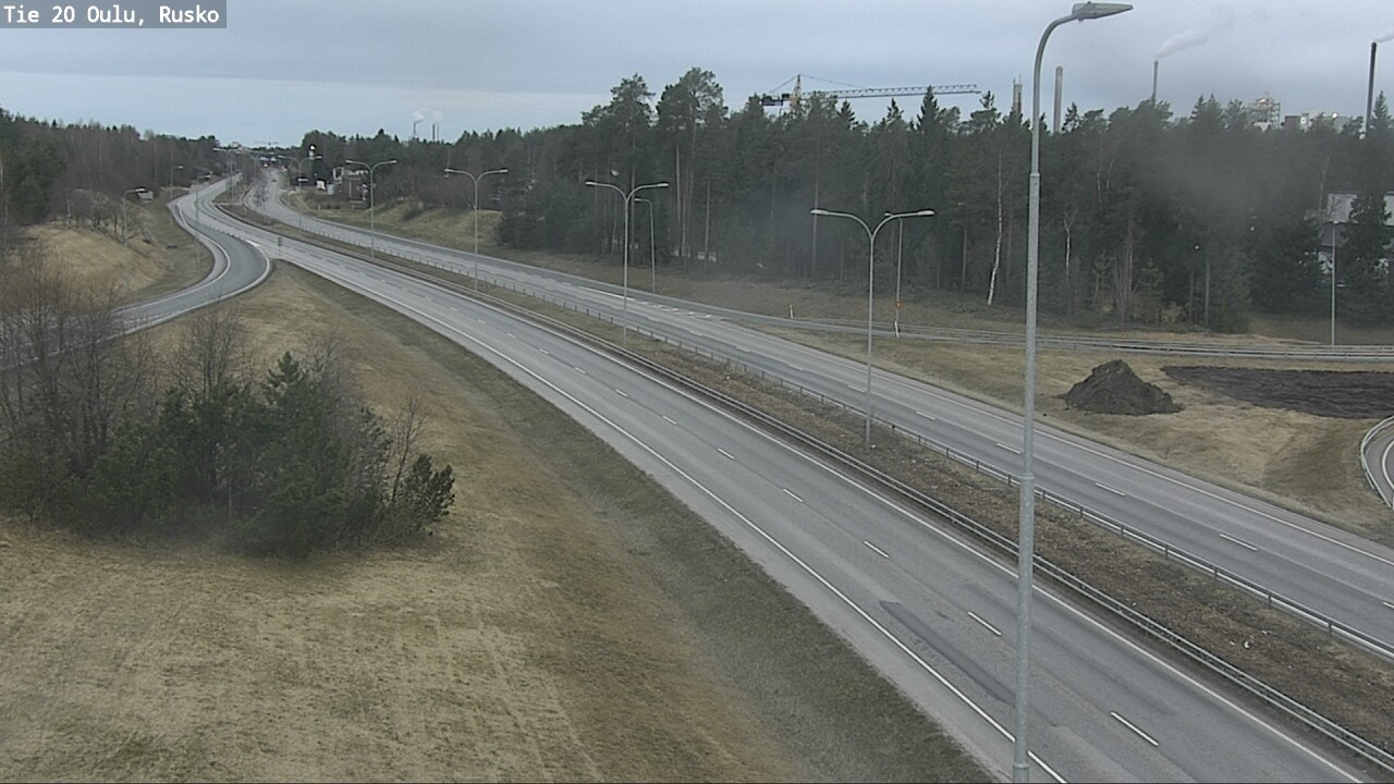 Weather Camera Image Väg 20 Uleåborg, Rusko, Oulu, Pohjois-Pohjanmaa
