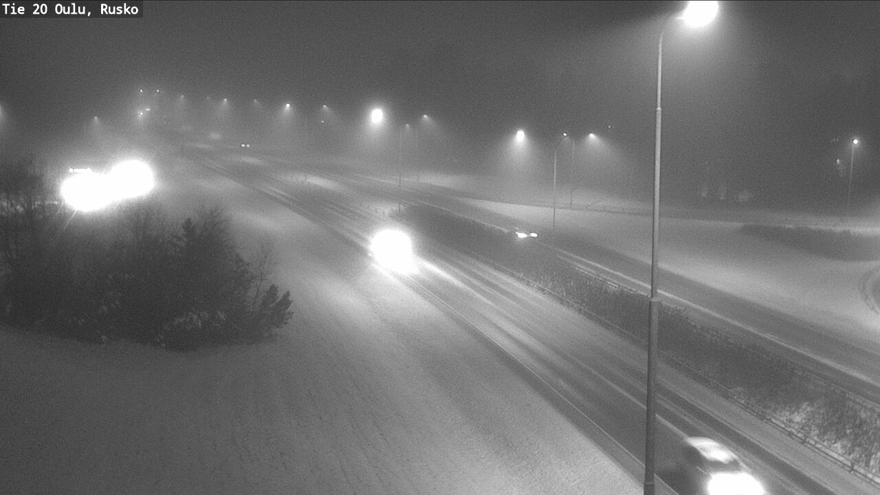 Weather Camera Image Väg 20 Uleåborg, Rusko, Oulu, Pohjois-Pohjanmaa