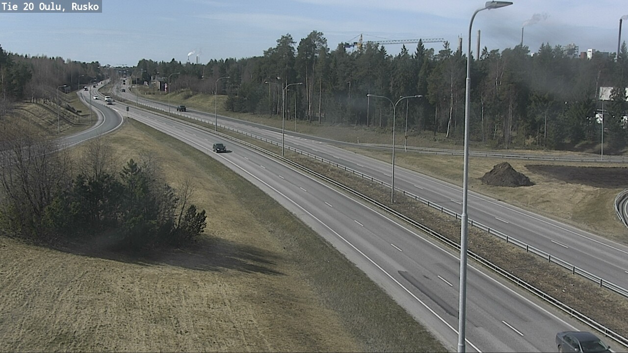 Weather Camera Image Väg 20 Uleåborg, Rusko, Oulu, Pohjois-Pohjanmaa