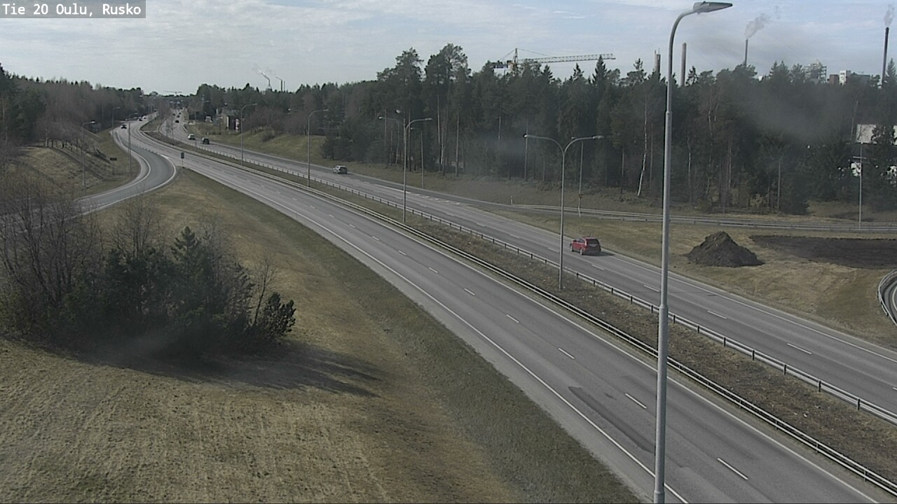 Weather Camera Image Väg 20 Uleåborg, Rusko, Oulu, Pohjois-Pohjanmaa