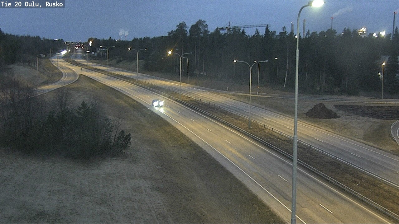 Weather Camera Image Väg 20 Uleåborg, Rusko, Oulu, Pohjois-Pohjanmaa