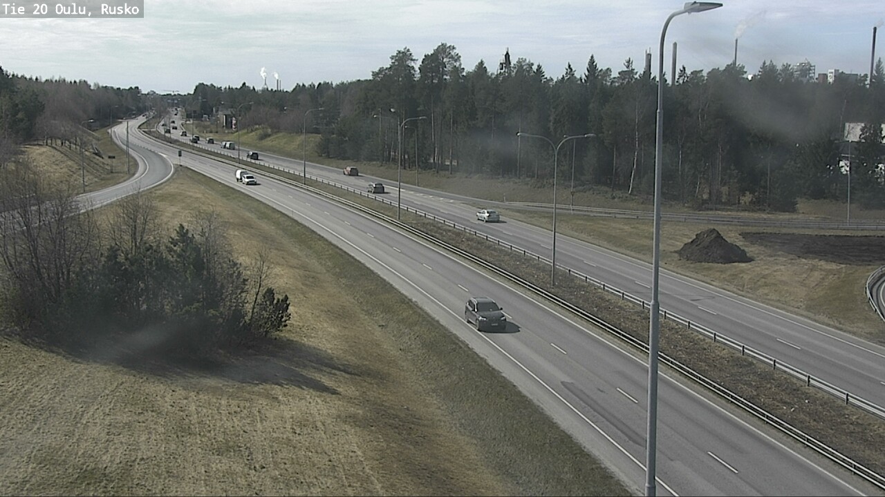 Weather Camera Image Väg 20 Uleåborg, Rusko, Oulu, Pohjois-Pohjanmaa