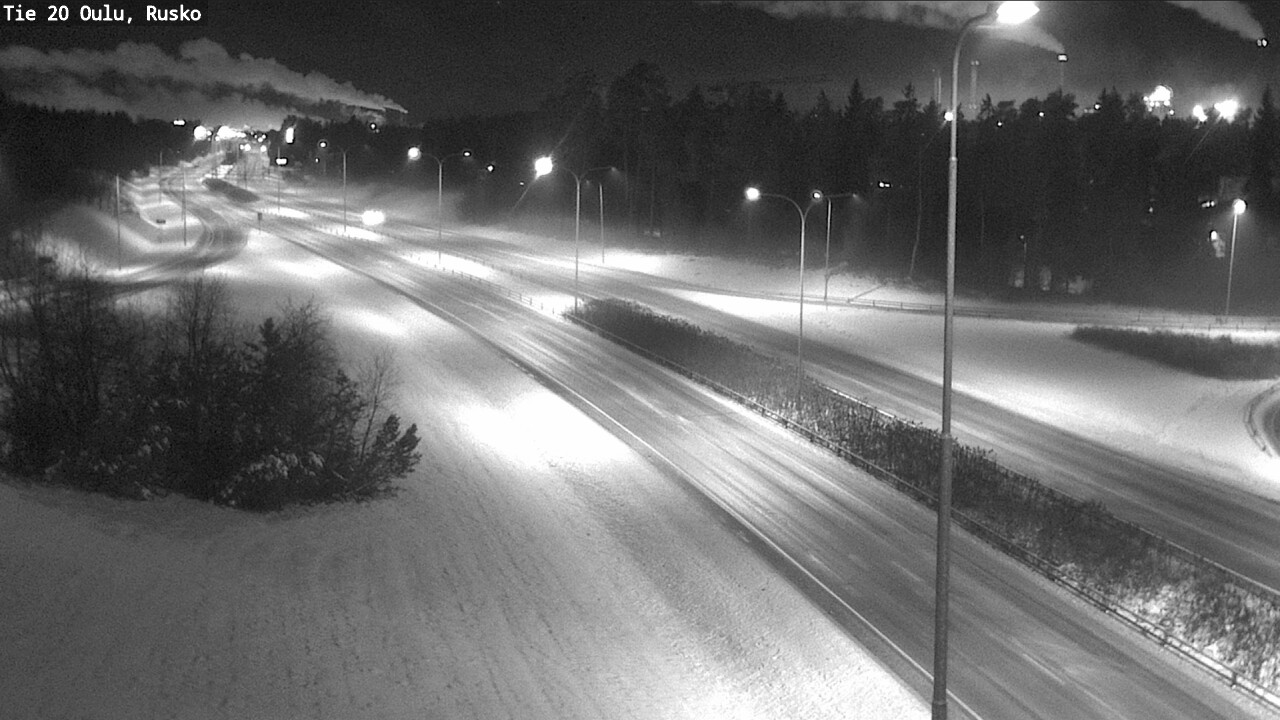 Weather Camera Image Väg 20 Uleåborg, Rusko, Oulu, Pohjois-Pohjanmaa