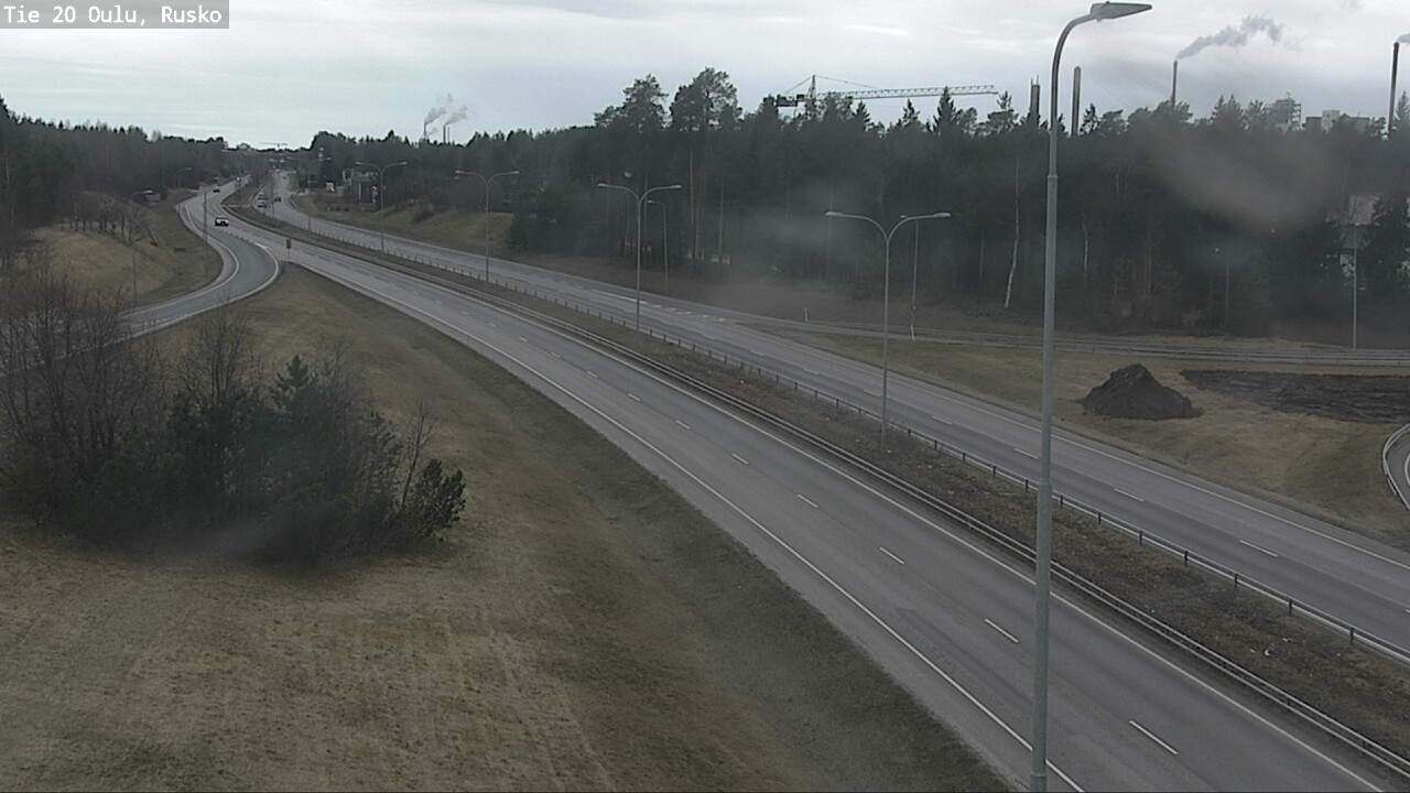 Weather Camera Image Väg 20 Uleåborg, Rusko, Oulu, Pohjois-Pohjanmaa