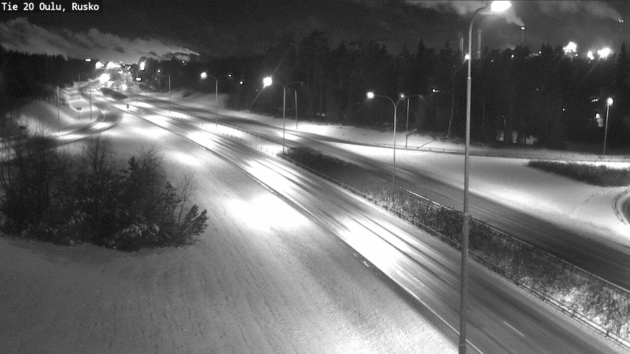 Weather Camera Image Väg 20 Uleåborg, Rusko, Oulu, Pohjois-Pohjanmaa