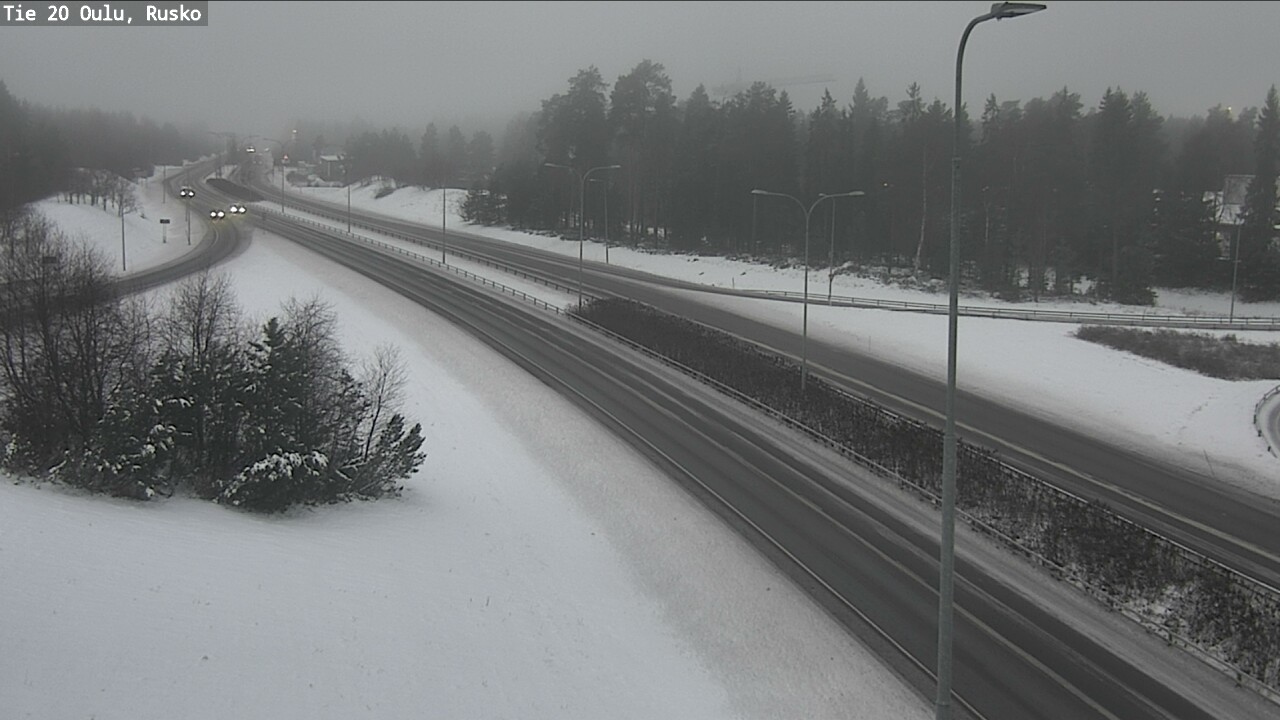 Weather Camera Image Väg 20 Uleåborg, Rusko, Oulu, Pohjois-Pohjanmaa