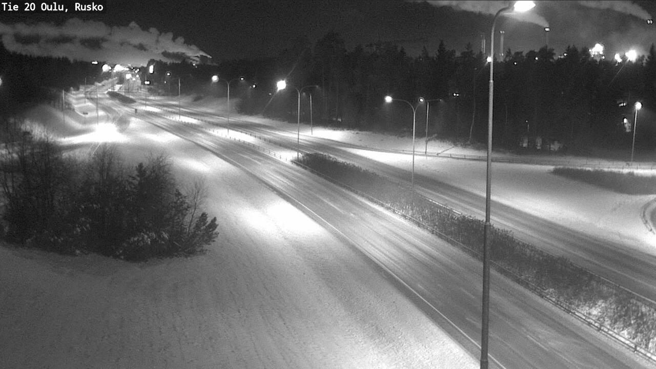 Weather Camera Image Väg 20 Uleåborg, Rusko, Oulu, Pohjois-Pohjanmaa