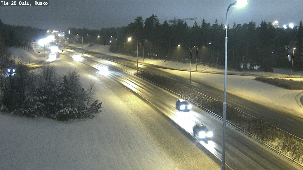 Weather Camera Image Väg 20 Uleåborg, Rusko, Oulu, Pohjois-Pohjanmaa