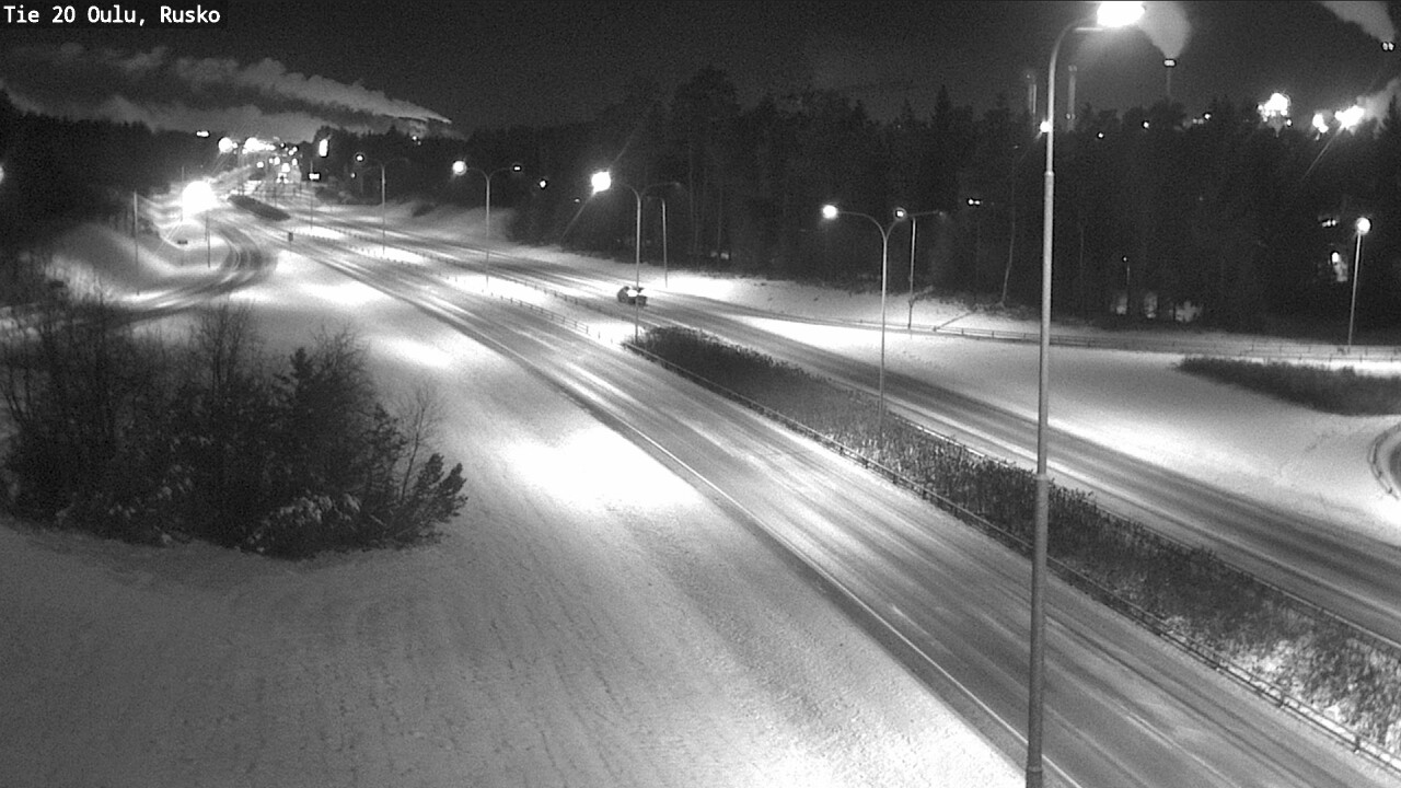 Weather Camera Image Väg 20 Uleåborg, Rusko, Oulu, Pohjois-Pohjanmaa