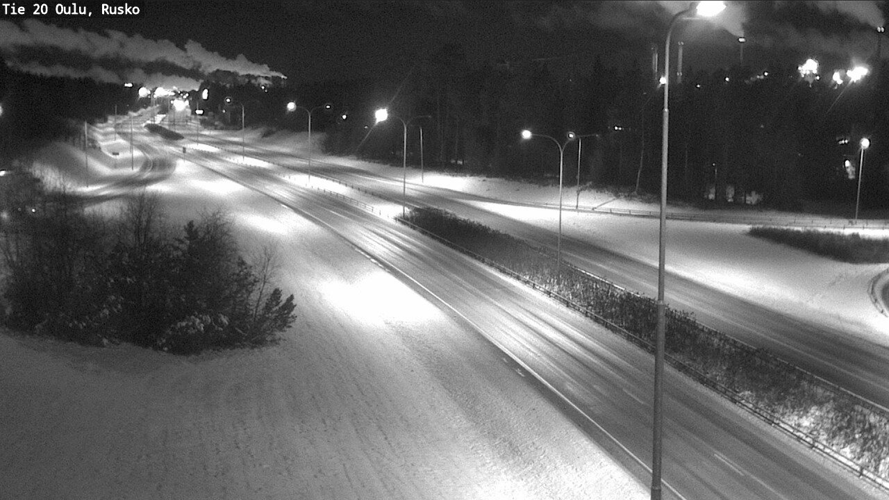 Weather Camera Image Väg 20 Uleåborg, Rusko, Oulu, Pohjois-Pohjanmaa