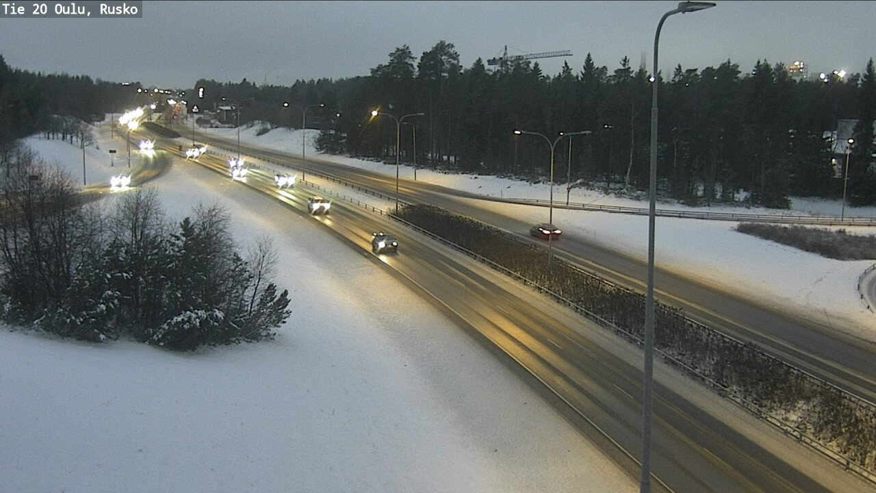 Weather Camera Image Väg 20 Uleåborg, Rusko, Oulu, Pohjois-Pohjanmaa