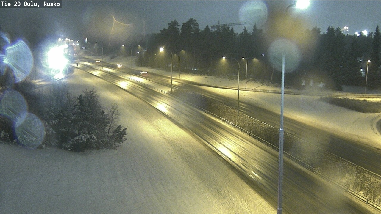 Weather Camera Image Väg 20 Uleåborg, Rusko, Oulu, Pohjois-Pohjanmaa