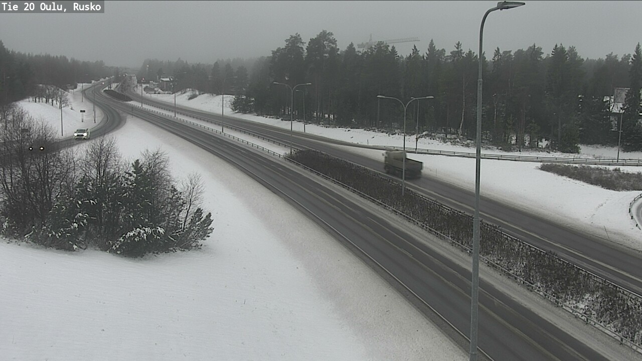 Weather Camera Image Väg 20 Uleåborg, Rusko, Oulu, Pohjois-Pohjanmaa
