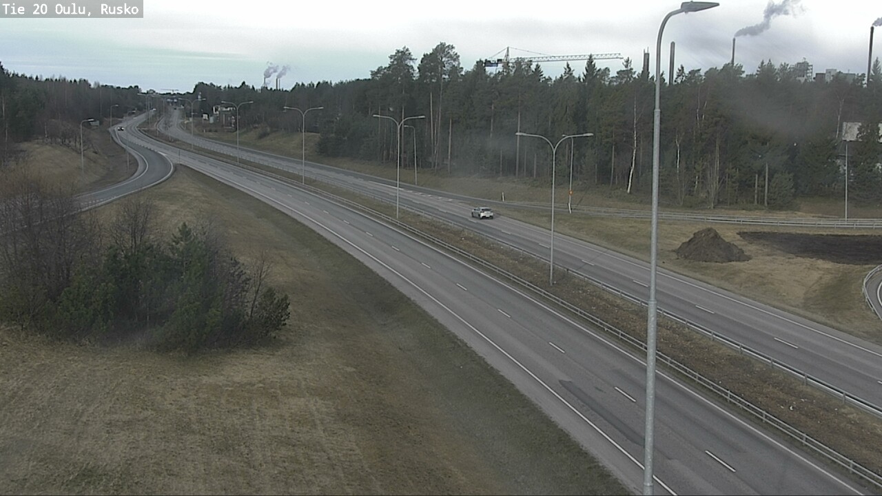 Weather Camera Image Väg 20 Uleåborg, Rusko, Oulu, Pohjois-Pohjanmaa