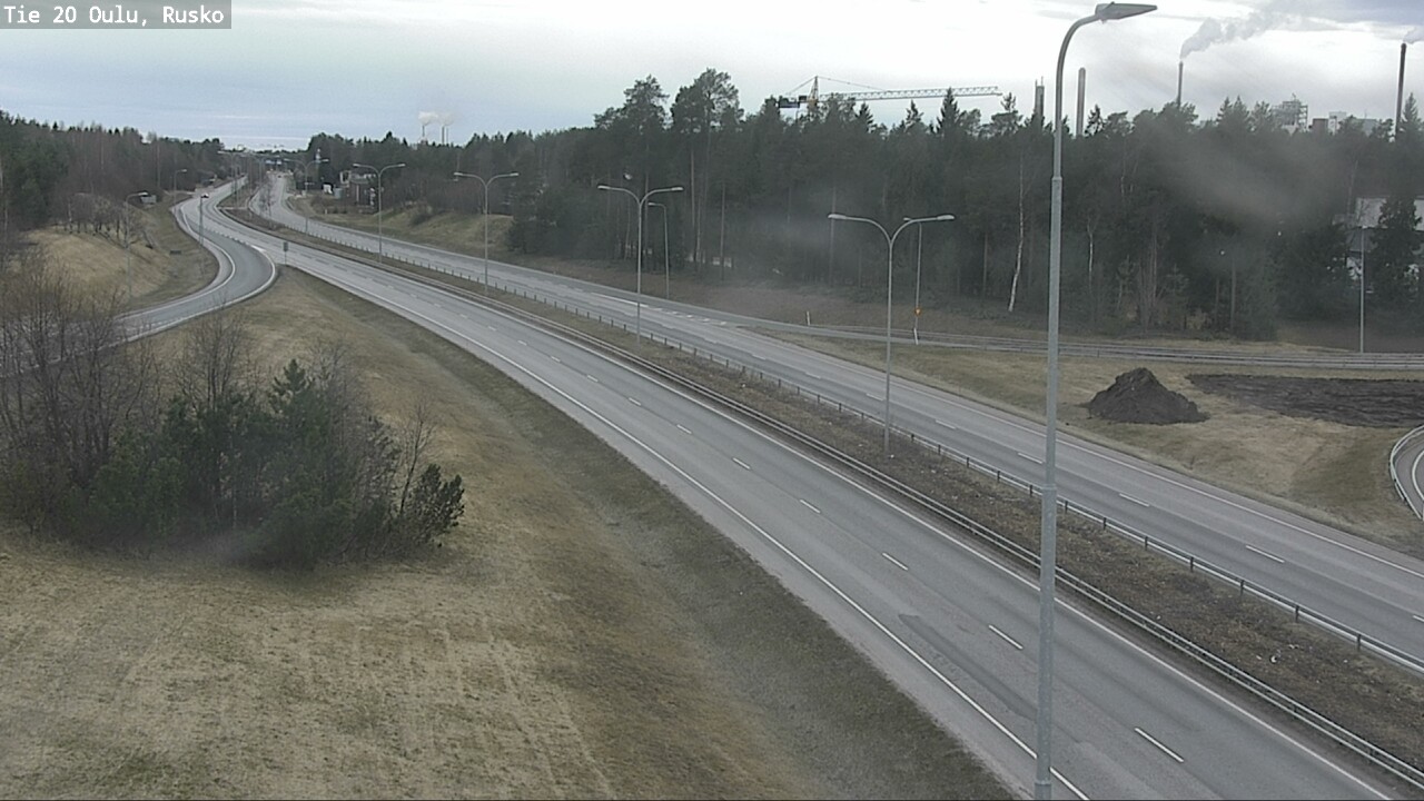 Weather Camera Image Väg 20 Uleåborg, Rusko, Oulu, Pohjois-Pohjanmaa