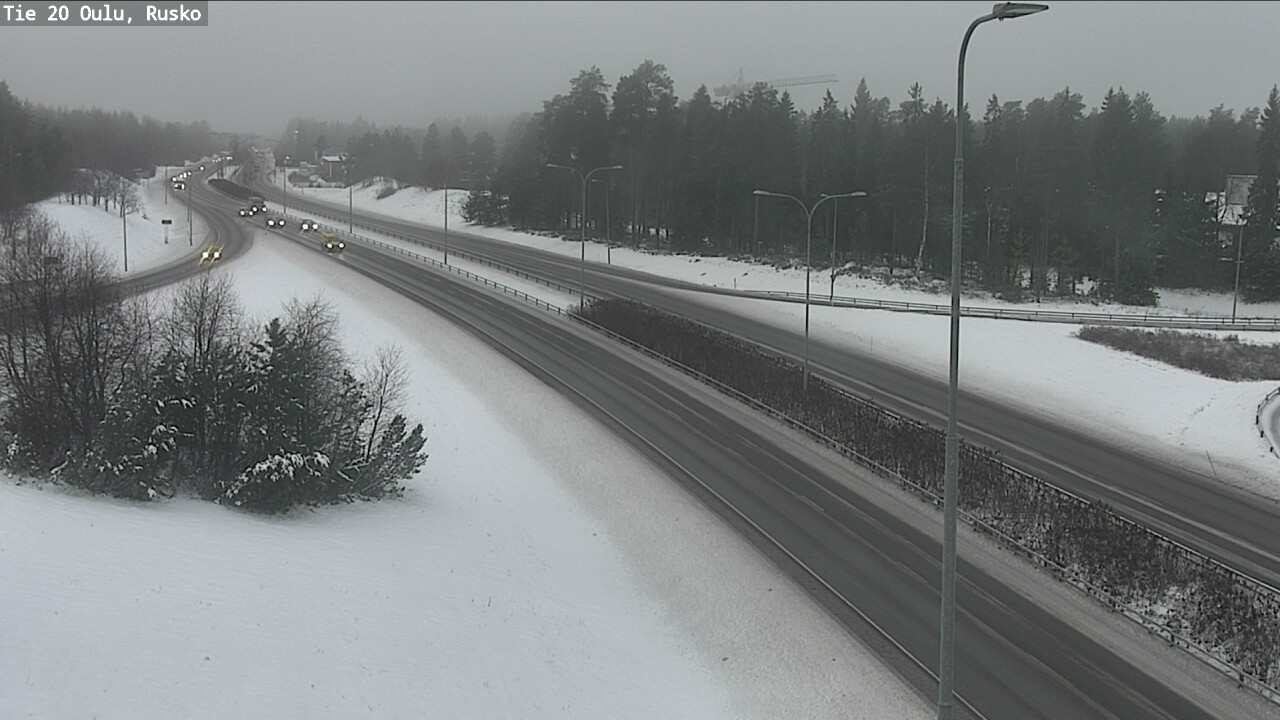 Weather Camera Image Väg 20 Uleåborg, Rusko, Oulu, Pohjois-Pohjanmaa