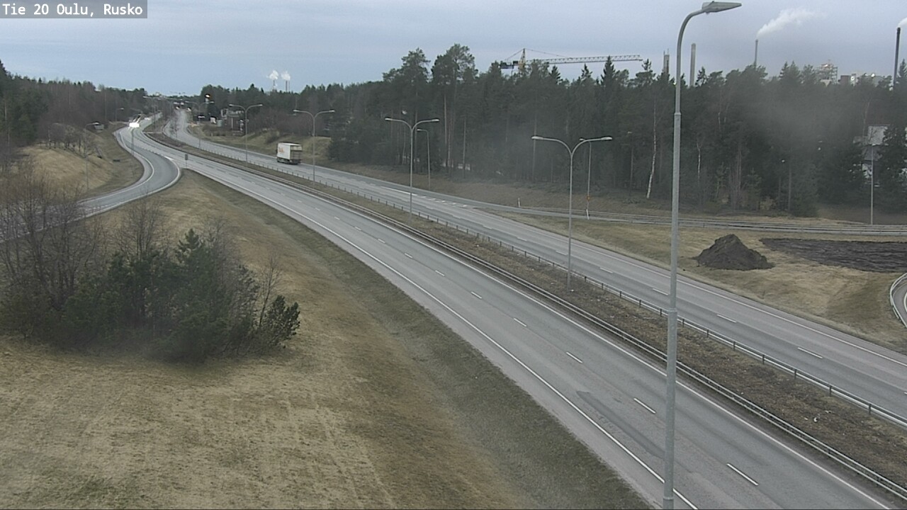 Weather Camera Image Väg 20 Uleåborg, Rusko, Oulu, Pohjois-Pohjanmaa