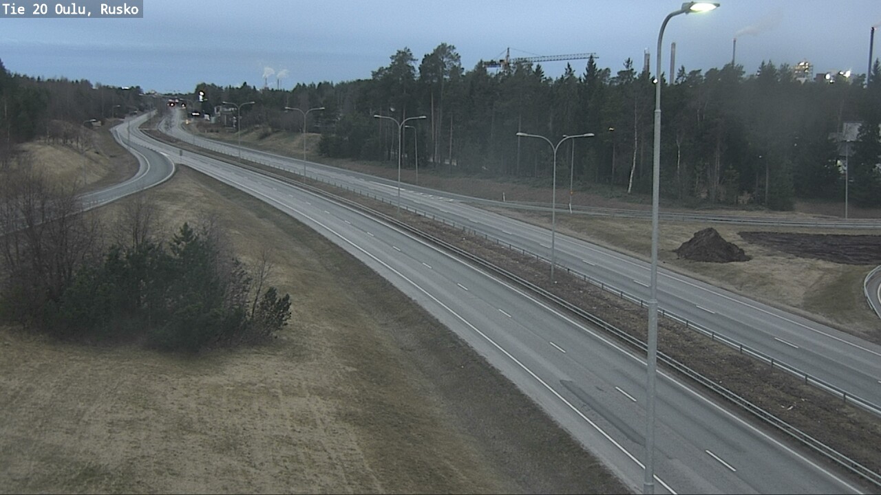 Weather Camera Image Väg 20 Uleåborg, Rusko, Oulu, Pohjois-Pohjanmaa