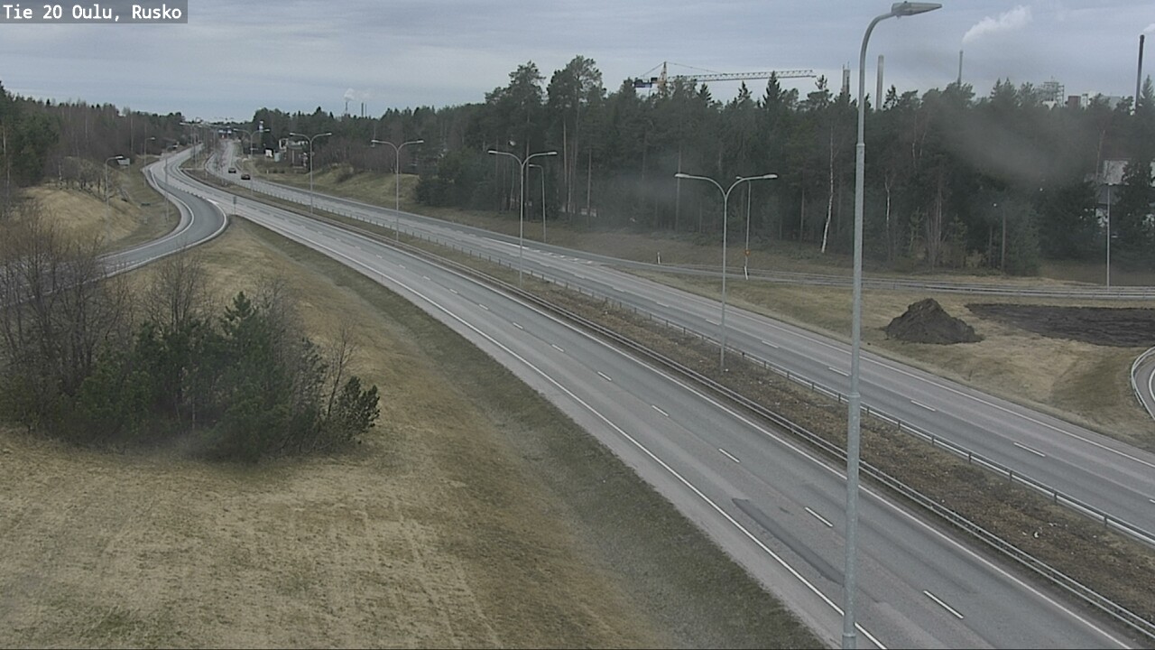 Weather Camera Image Väg 20 Uleåborg, Rusko, Oulu, Pohjois-Pohjanmaa