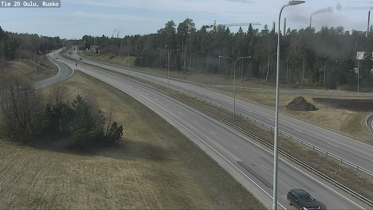 Weather Camera Image Väg 20 Uleåborg, Rusko, Oulu, Pohjois-Pohjanmaa