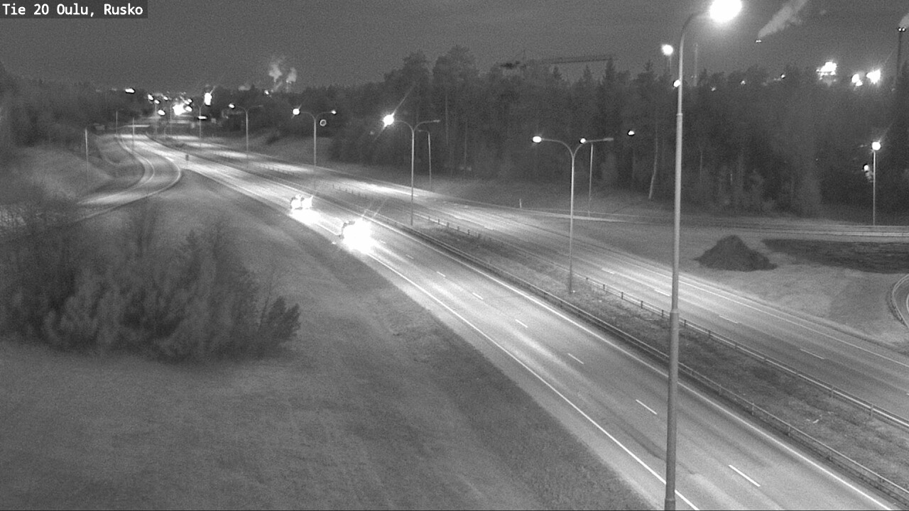 Weather Camera Image Väg 20 Uleåborg, Rusko, Oulu, Pohjois-Pohjanmaa