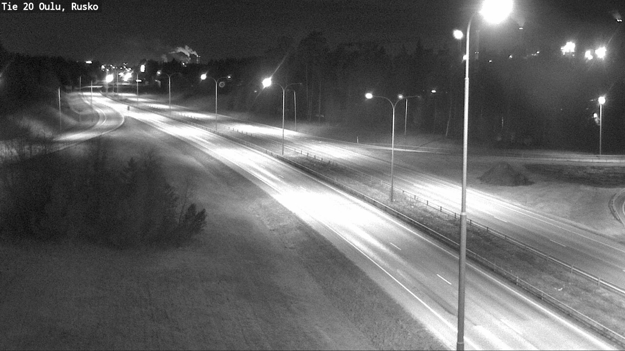 Weather Camera Image Väg 20 Uleåborg, Rusko, Oulu, Pohjois-Pohjanmaa
