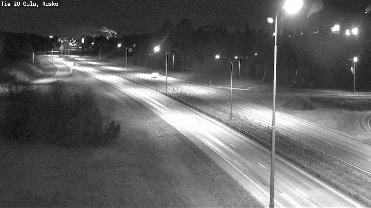 Weather Camera Image Väg 20 Uleåborg, Rusko, Oulu, Pohjois-Pohjanmaa