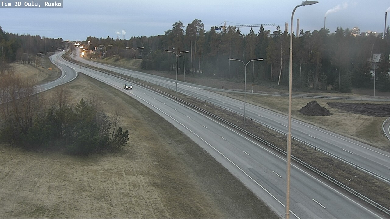 Weather Camera Image Väg 20 Uleåborg, Rusko, Oulu, Pohjois-Pohjanmaa