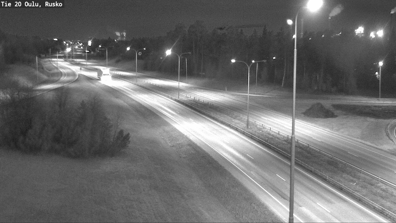 Weather Camera Image Väg 20 Uleåborg, Rusko, Oulu, Pohjois-Pohjanmaa