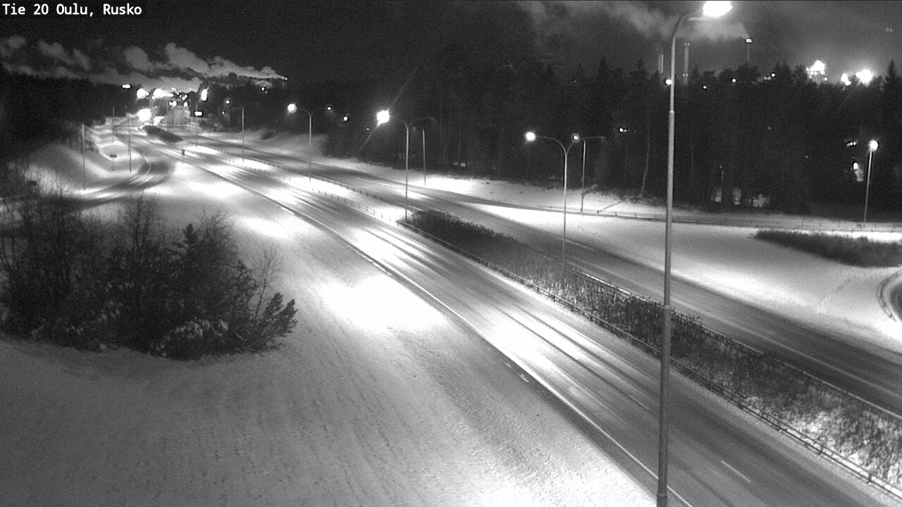 Weather Camera Image Väg 20 Uleåborg, Rusko, Oulu, Pohjois-Pohjanmaa