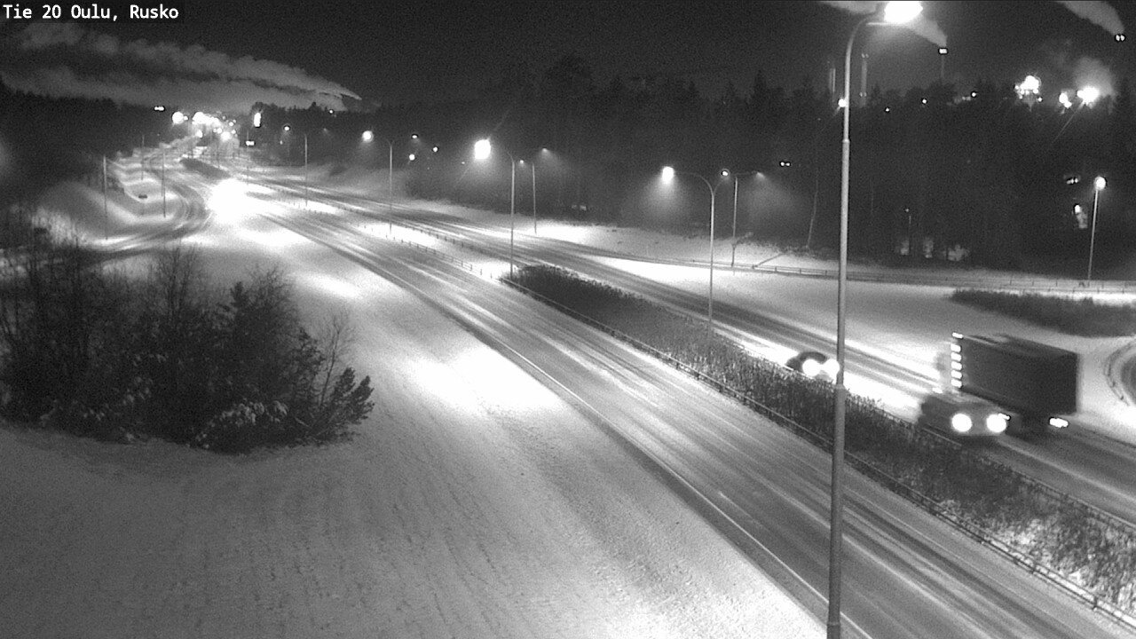 Weather Camera Image Väg 20 Uleåborg, Rusko, Oulu, Pohjois-Pohjanmaa