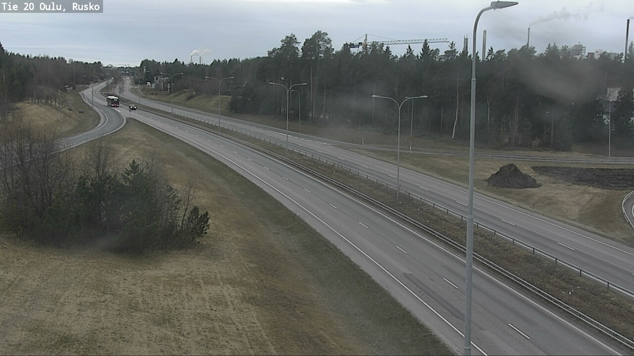 Weather Camera Image Väg 20 Uleåborg, Rusko, Oulu, Pohjois-Pohjanmaa