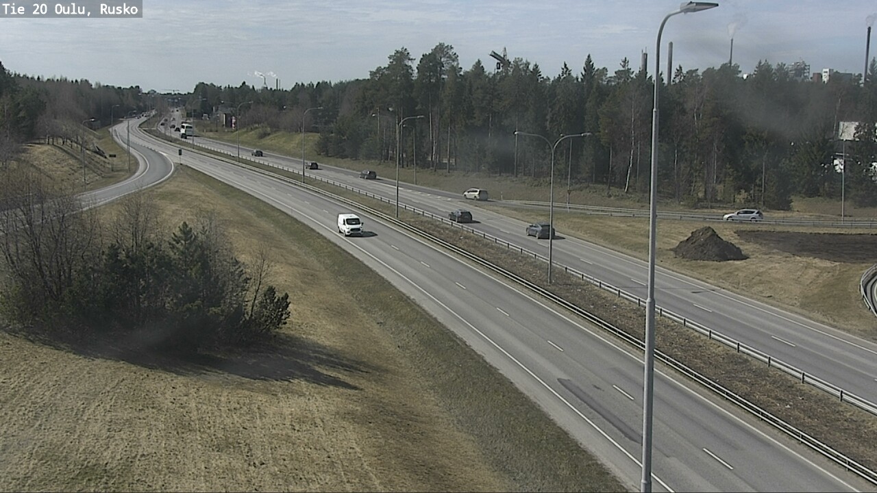 Weather Camera Image Väg 20 Uleåborg, Rusko, Oulu, Pohjois-Pohjanmaa