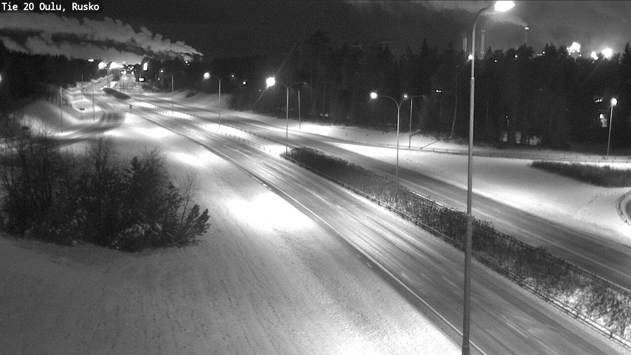 Weather Camera Image Väg 20 Uleåborg, Rusko, Oulu, Pohjois-Pohjanmaa