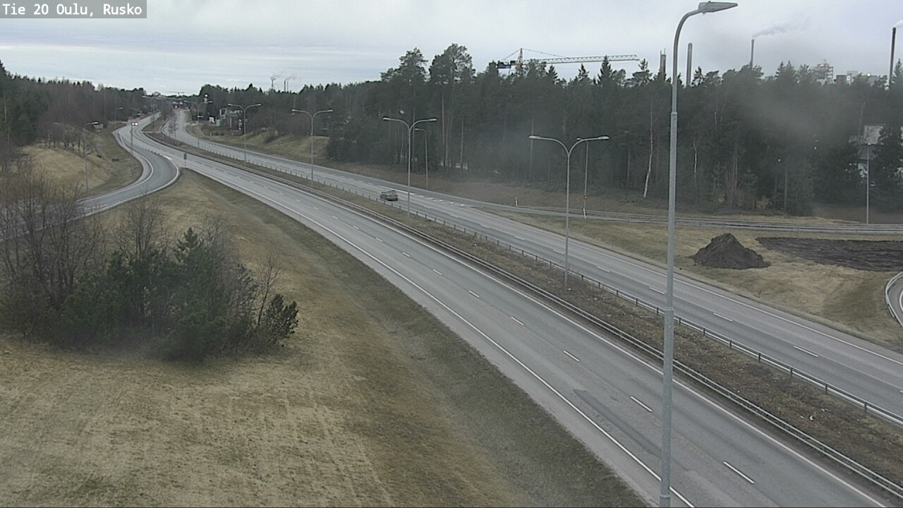 Weather Camera Image Väg 20 Uleåborg, Rusko, Oulu, Pohjois-Pohjanmaa