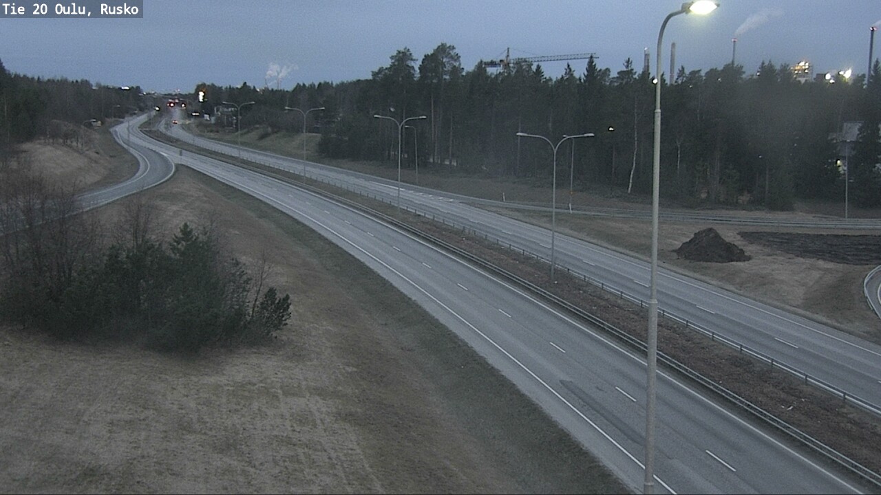 Weather Camera Image Väg 20 Uleåborg, Rusko, Oulu, Pohjois-Pohjanmaa