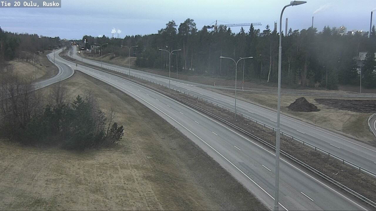 Weather Camera Image Väg 20 Uleåborg, Rusko, Oulu, Pohjois-Pohjanmaa