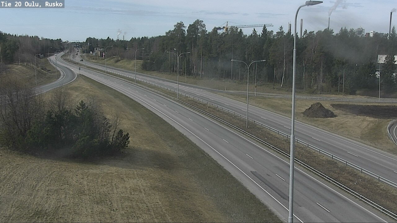 Weather Camera Image Väg 20 Uleåborg, Rusko, Oulu, Pohjois-Pohjanmaa